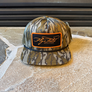 Fly and Field Embroidered Orange Script Logo - Bend