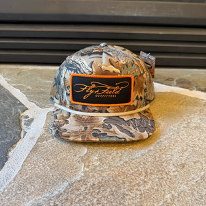 Fly and Field Embroidered Orange Script Logo - Bend