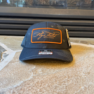 Fly and Field Embroidered Orange Script Logo - Bend