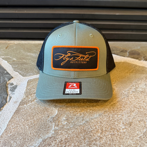Fly and Field Embroidered Orange Script Logo - Bend