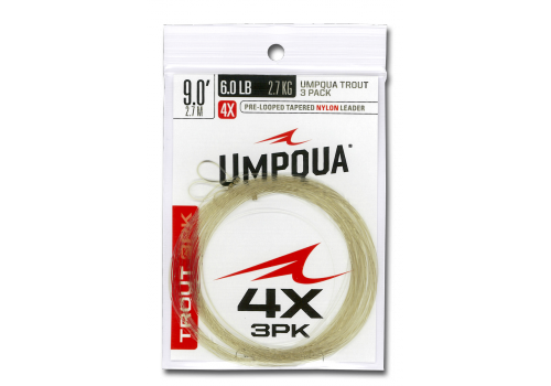 Umpqua Trout Leader 9' - 3pk - Fly and Field Outfitters - Online Flyfishing Shop
