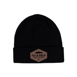 Fly and Field Fish and Fly Leather Patch Beanie