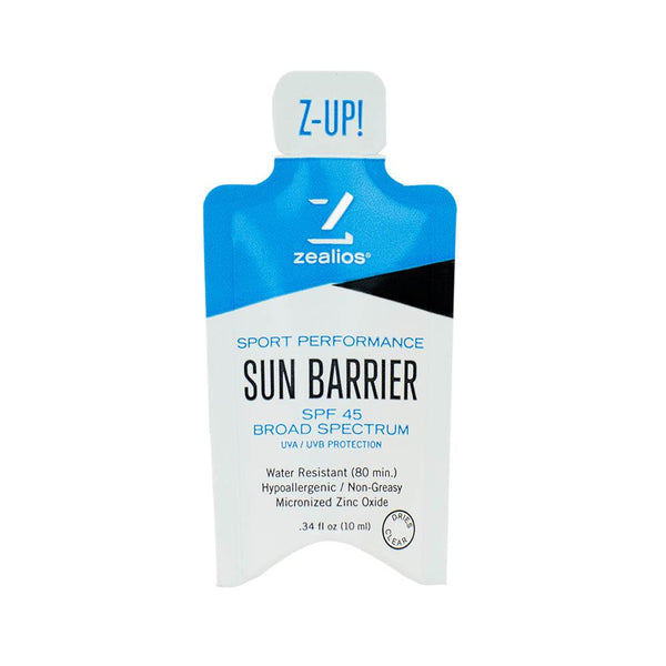 Zealios Sun Barrier SPF 45 Sunscreen - Travel Size Pocket Packet